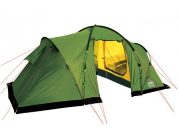 Четырехместная кемпинговая палатка с двумя спальнями и большим тамбуром. Macon 4