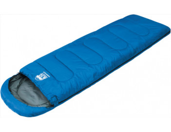 Классический кемпинговый спальный мешок-одеяло с капюшоном. Camping Plus