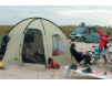 Палатка с большим тамбуром, ветрозащитным пологом по периметру и антимоскитной сеткой на входах в тамбур. Minnesota 4 Luxe Alu